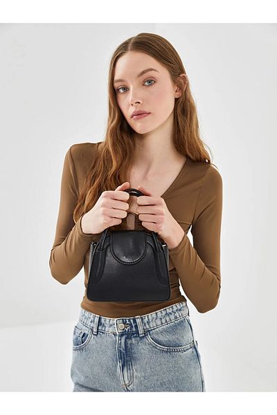 LC Waikiki LCW ACCESSORIES Geantă neagră de umăr pentru femei cu curea detașabilă