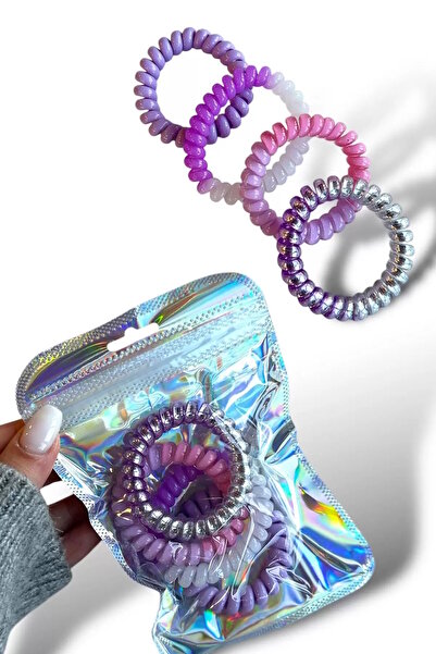 CAŞ DEKORASYON 4 قطع من الإبزيم الحلزوني ذو الألوان المختلطة