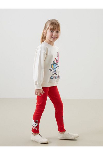 LC Waikiki Детски суитшърт с щампа Hello Kitty за момичета LCW Kids