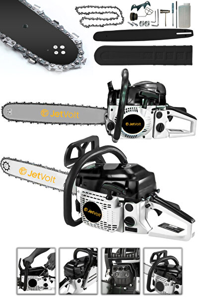 JetVolt Ekstra Güçlü 52cc 2.9 Hp 8000 Rpm Benzinli Ağaç Odun Dal Kesme Makine...
