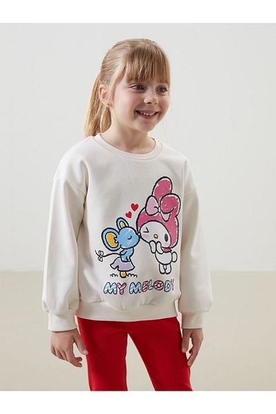 LC Waikiki Детски суитшърт с щампа Hello Kitty за момичета LCW Kids