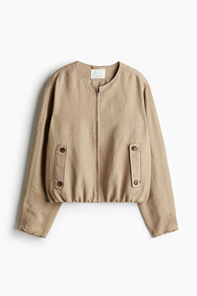 H&M Keten Karışımlı Pilot Ceketi