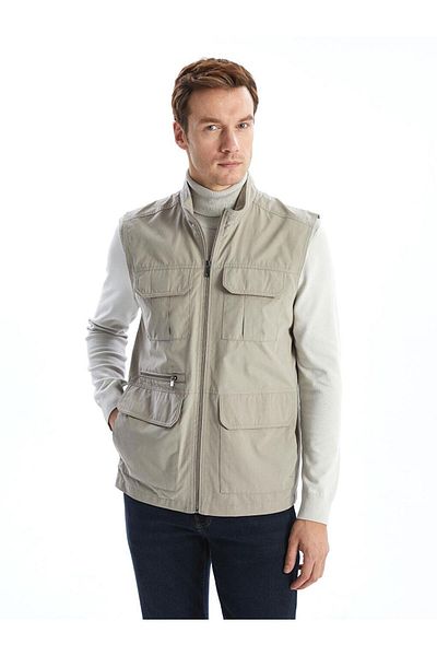 LC Waikiki Lcwaikiki Classic Standard Fit Stand Collar Men's Hunting Vest