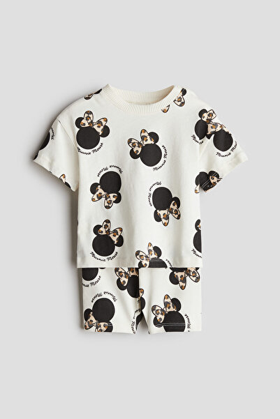 H&M 2 Parçalı Baskılı ve Pamuklu Set