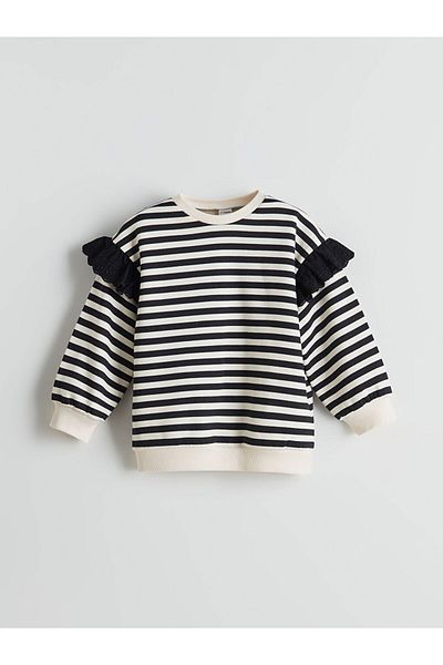 LC Waikiki Hanorac pentru fetiță cu dungi LCW Kids Crew Deck