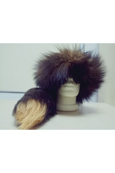 hoaryage Unisex Καπέλο με ουρά Wolf Chimp Bork
