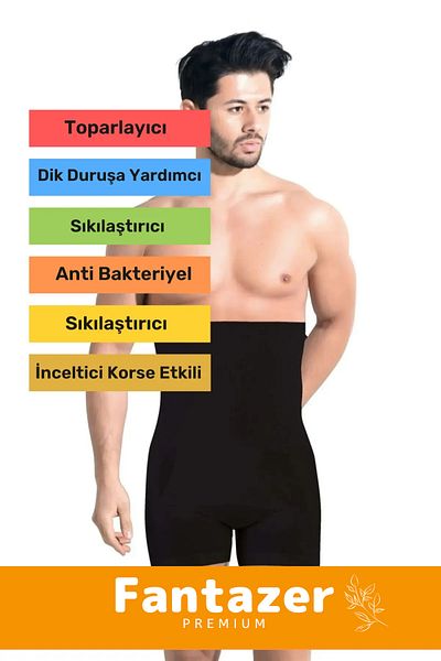 Fantazer Special Production Slimming Comfortable Athlete and Boxer Slimming Men's Corset Set of 2