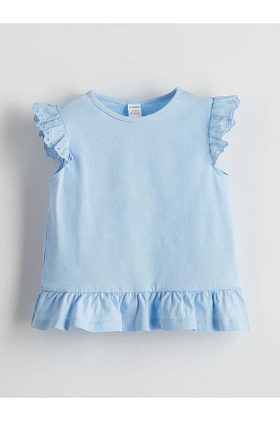LC Waikiki Lcw Crew Neck Basic Girls Blouse and Leggings 2-Pack