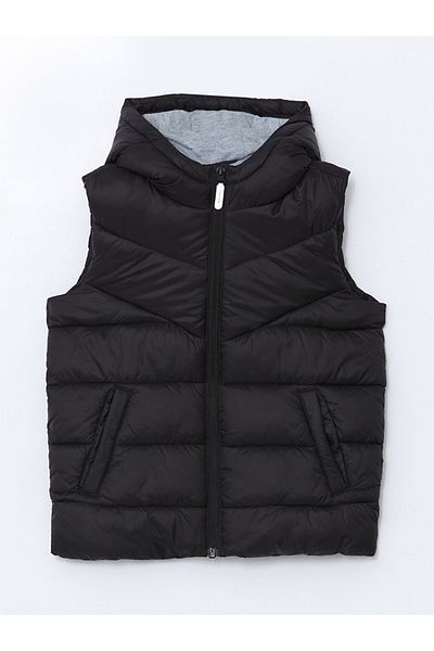 LC Waikiki Lcw Kids Black Hooded Boy Inflatable Vest