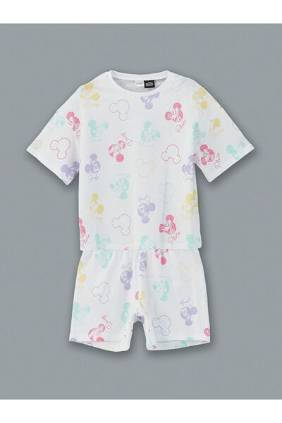 LC Waikiki مجموعة بيجاما بناتي مطبوعة بطبعة ميني ماوس من فريزن ستور، من سلسلة...