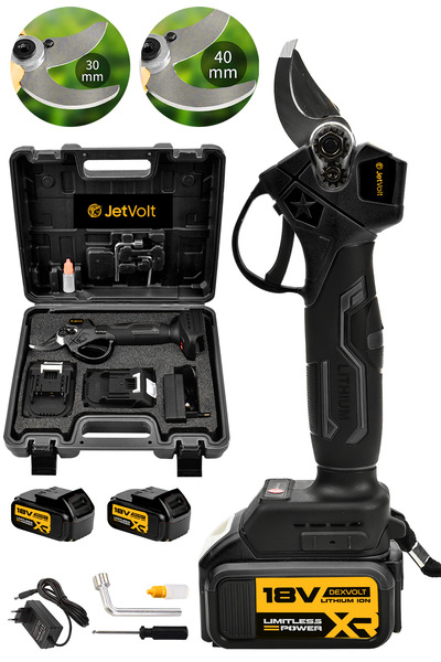 JetVolt Çift Akülü Profesyonel Ağaç Odun Dal Kesme Makinası Şarjlı Budama Mak...