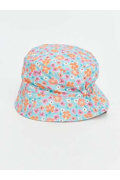 LC Waikiki Lcw Baby Flower Printed Baby Girl Bucket Hat
