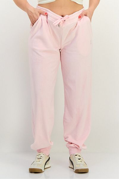 Juicy Couture Women Regular Fit Velvet Jogger Pants, Pink