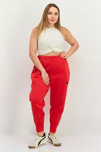 adidas Women Sportswear Fit Brand Logo Outdoor Sweatpants, Red