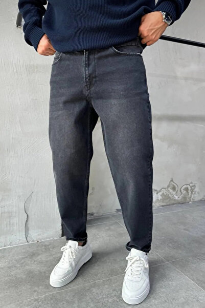 BDRMAN Boyfriend Siyah Renk Eskitme Kot Pantolon