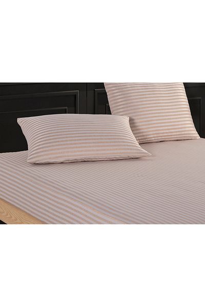 LUYASHOP Cotton Double Elastic Sheet with 2 Pillow Cases as a Gift