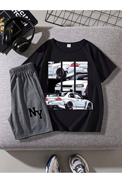 hilon Summer Kids Girls And Boys Cute And Cool Casual 2 Pcs T-Shirt And Bottoms