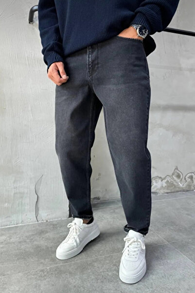BDRMAN Boyfriend Siyah Renk Eskitme Kot Pantolon