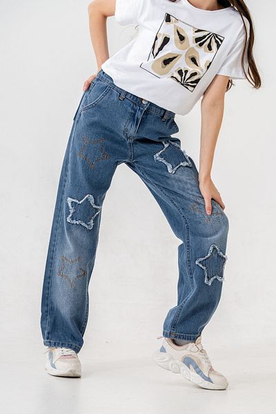 GİYİCEM TEKSTİL Girl's Starry Jeans 2204