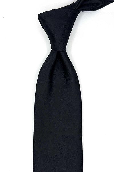 Kravatkolik Black Paisley Pattern Handkerchief Classic Tie Kk13117
