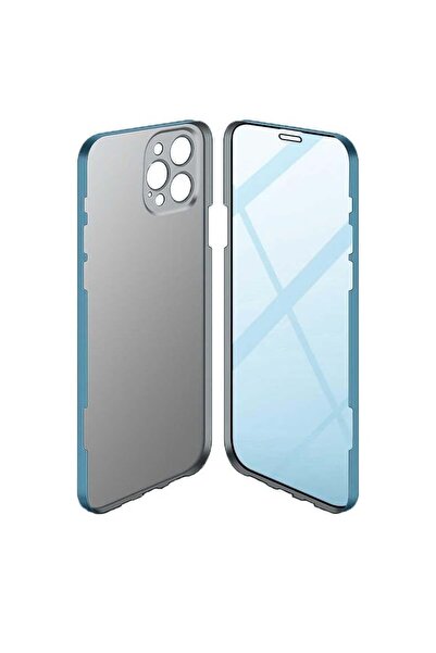 VARDAR AKSESUAR iPhone 13 Pro Uyumlu Kılıf İnce Mat Cam + Arka Kapak 360 Tam ...