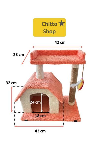 KRT Chitto Cat House and Scratching Post – 2-Tier Comfort Playpen 🏡 🐾