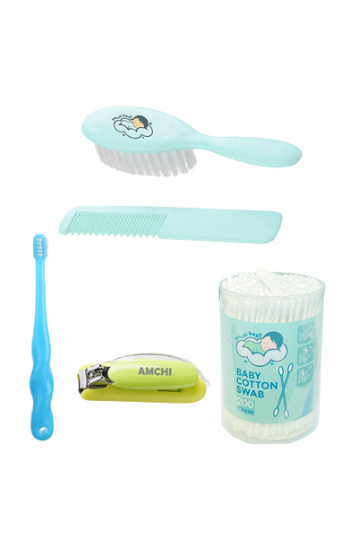 AMCHI BABY 5-piece Baby Grooming Health Care Kit Set, Safe and Long-lasting W...