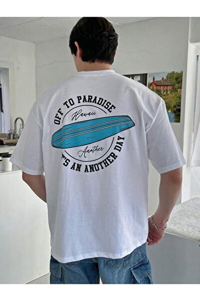 NoVibe Tricou oversize 100% bumbac cu imprimeu unisex Of The Paradise