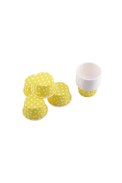 BENS 25 Pack Yellow Polka Dot Pet Capsules - 50X39