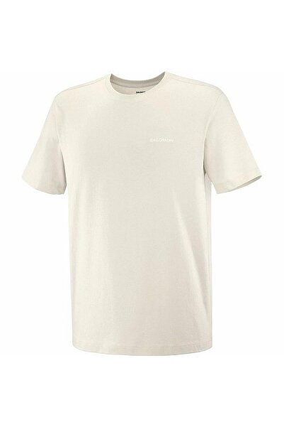 Salomon Lc2526300 Logo Tee m Men's Sports T-Shirt Cream