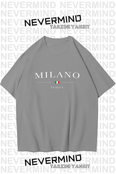 NEVERMIND Tricou oversize 100% bumbac cu imprimeu unisex