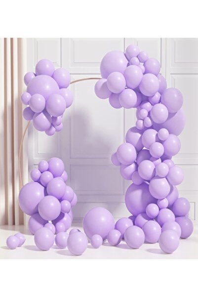 VIP Balon 30’lu 12 İnç Pastel Lila Balon Seti – Helyum Uyumlu, Yumuşak ve Şık Parti Balonları