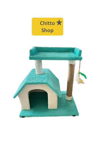 KRT Chitto Cat House and Scratching Post – 2-Tier Comfort Playpen 🏡 🐾