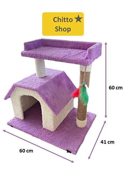 KRT Chitto Cat House and Scratching Post – 2-Tier Comfort Playpen 🏡 🐾