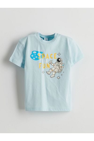 LC Waikiki Tricou pentru băieți cu imprimeu cu gât crew LCW Kids