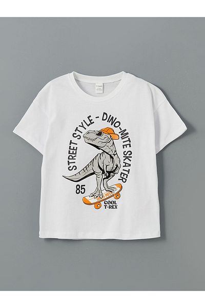 LC Waikiki Lcw Kids Crew Neck Printed Boys' T-Shirt