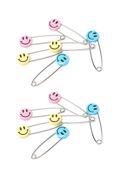 LUQU BABY Luqu Safety Pin Smiley Face-Pack of 2
