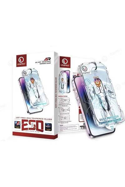 UMD APPLE IPHONE 16 UYUMLU KOLAY TAKMA APARATLI CAM EKRAN KORUYUCU
