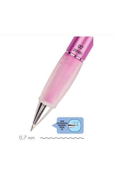 Serve Deep Mekanik Kurşun Kalem Metalik Renk Prenses Pembe