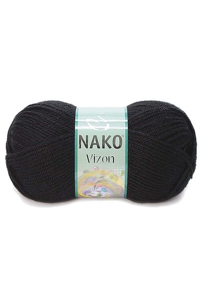 NAKO Alray 5 τεμάχια Mink Premium Ακρυλικό Πλεκτό Μαλλί Χέρι Χρώμα Νο: 217 Μαύρο