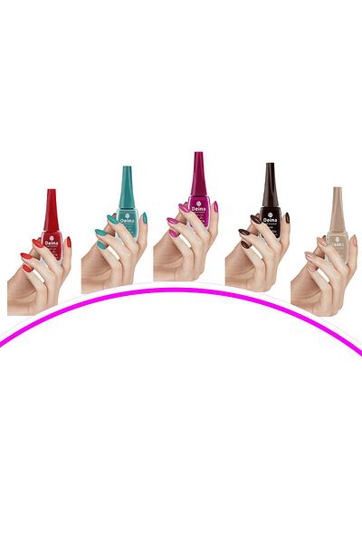 Toptan Bulurum Alray 5 Pieces Keratin Nourishing Nail Polish 14 ml Set14