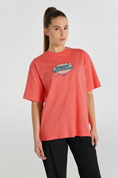 hummel 912150-9952 Patez Oversized Women's Sports T-Shirt Pink