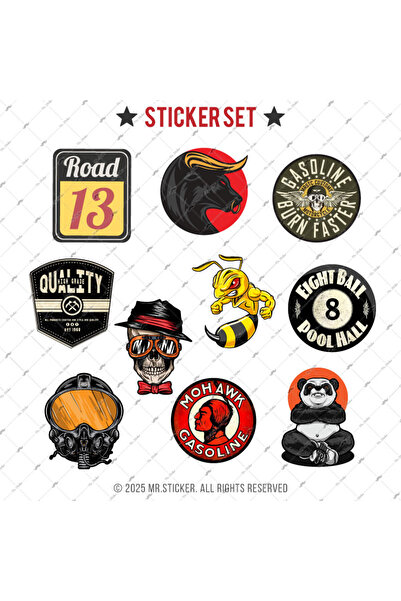 Bay Etiket BDLS13 Küçük Boy 10lu Sticker Seti