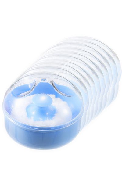 LUQU BABY Powder Puff-Blue -Pack of 10