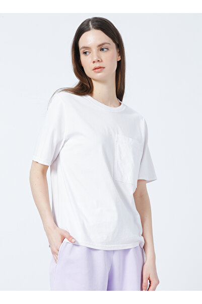 Benetton Bisiklet Yaka Mor Kadın T-Shirt 3Z9FD101K