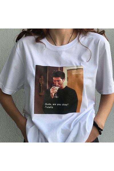 AMMA Μπλουζάκι Unisex Friends με στάμπα 100% βαμβακερό Oversize