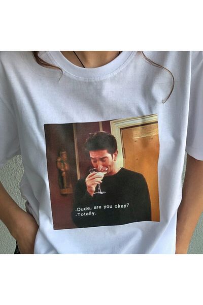 AMMA Μπλουζάκι Unisex Friends με στάμπα 100% βαμβακερό Oversize