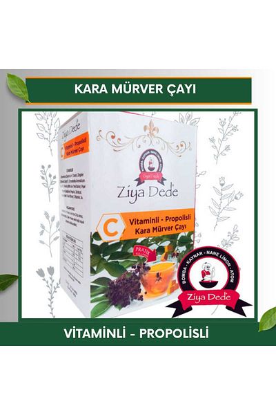 Ziyadede Ziya Dede Black Elderberry Tea with Vitamin and Propolis 150 gr