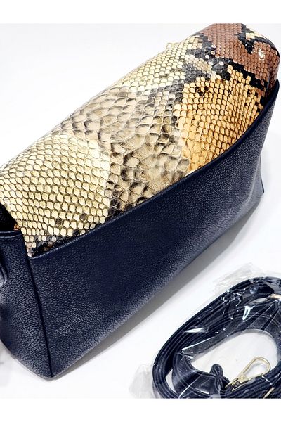 OUEEN ELİZABETH Geantă de umăr pentru femei Oueen Elizabeth Snake Model din piele artificială moale