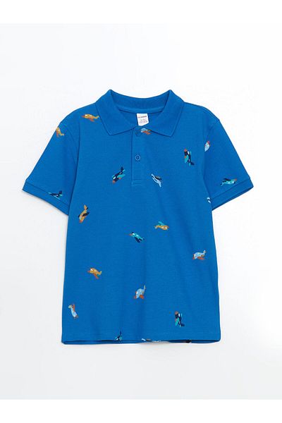 LC Waikiki Tricou pentru băiat cu imprimeu cu guler polo de sezon nou - S56226Z1